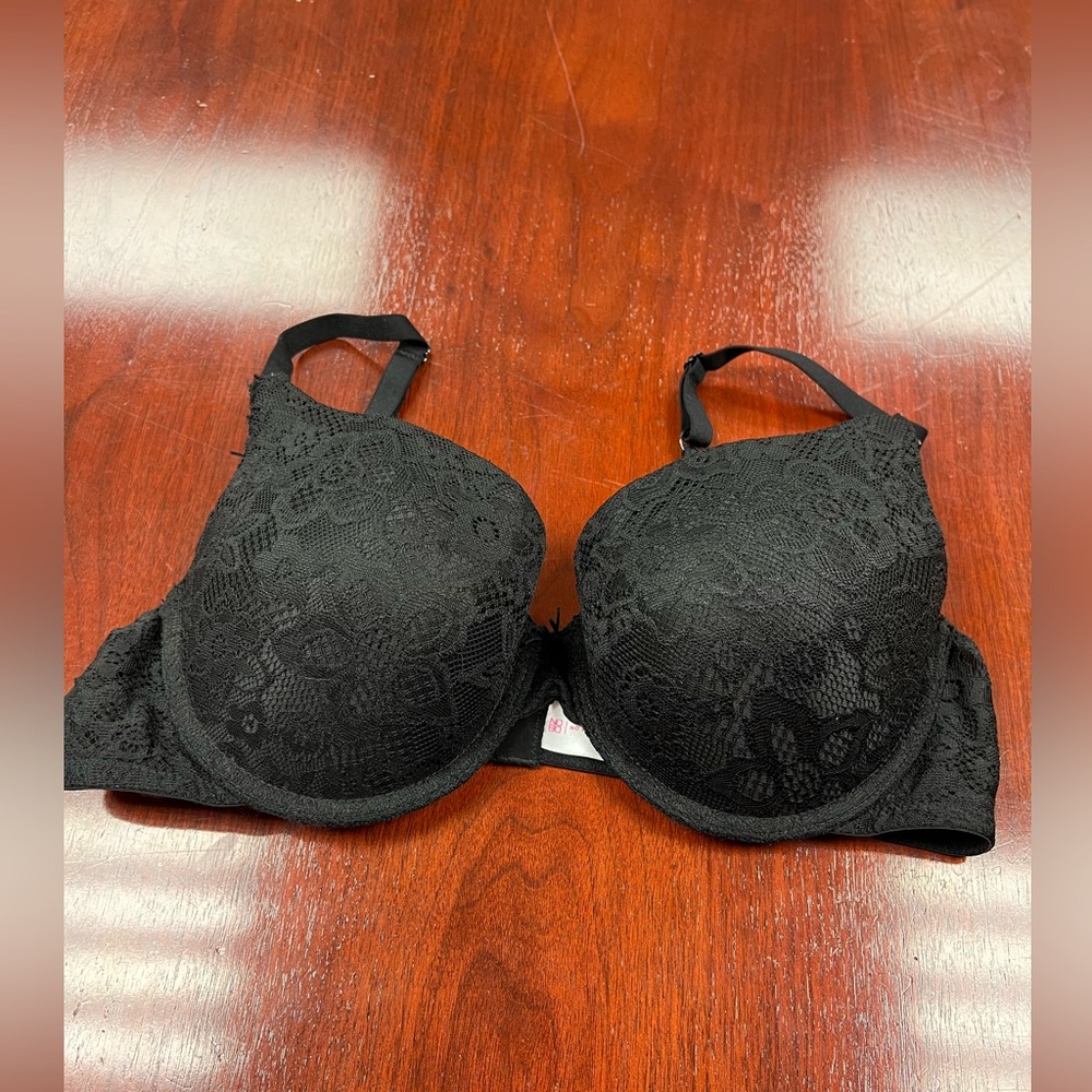 No Boundaries Elegant Black Lace Bra Sz 38C